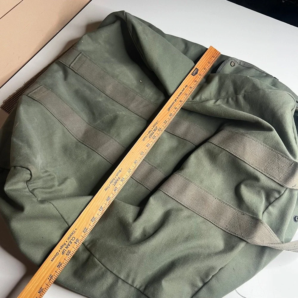 Vintage 1988 US Military Flyers Helmet Bag Olive Drab Canvas Duffel 80s Surplus